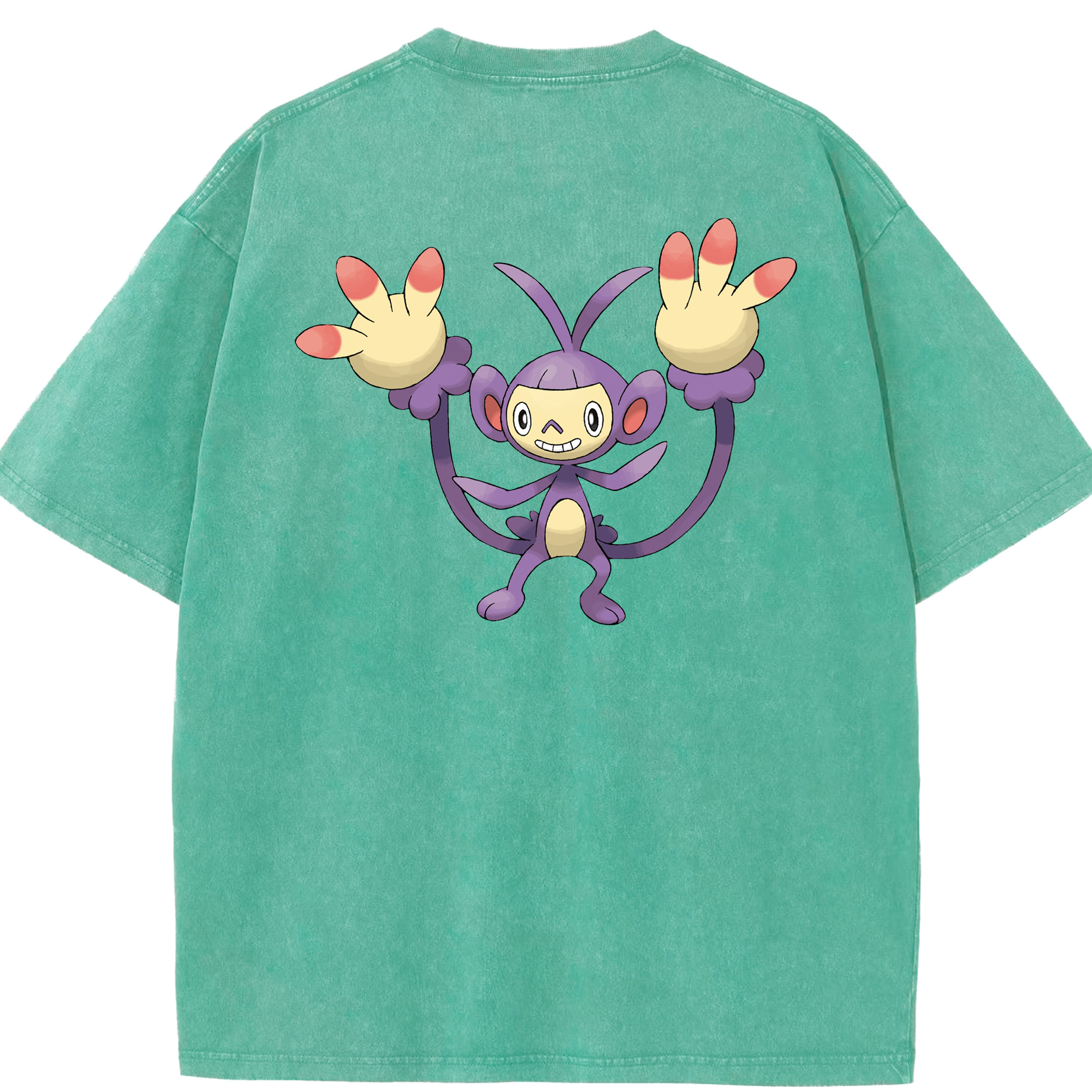 （画像用） ポケットモンスター Pokémon 綿100% ヴィンテージ風 半袖Tシャツ（背面プリント）